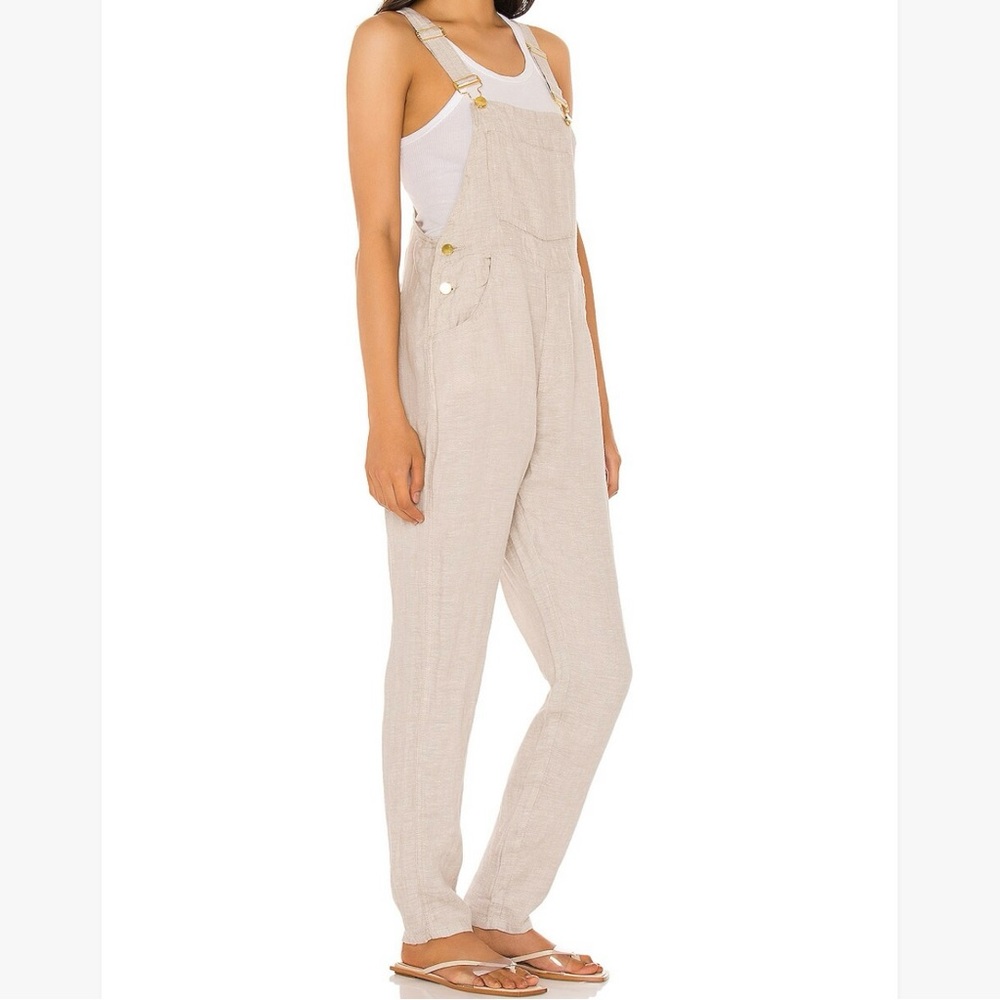 WeWoreWhat - Natural linen overalls